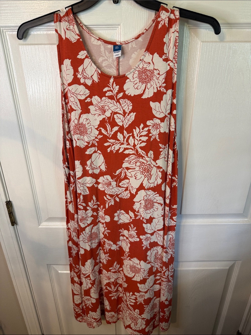 Old Navy Rust Floral Midi Dress